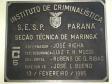 Placa de inauguração do IC de Maringá