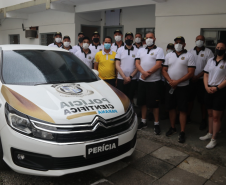 Unidade da Polícia Científica em Matinhos atuante no Verão Paraná Viva a Vida recebe visita do Secretário da Segurança Pública do Paraná