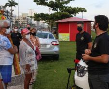 Exposição de equipamentos da Polícia Científica atrai público em Matinhos