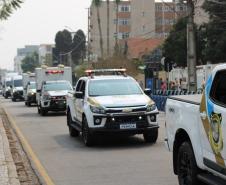 Polícia Científica do Paraná participa do desfile de 7 de setembro.