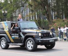 Polícia Científica do Paraná participa do desfile de 7 de setembro.