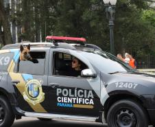 Polícia Científica do Paraná participa do desfile de 7 de setembro.