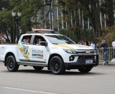 Polícia Científica do Paraná participa do desfile de 7 de setembro.
