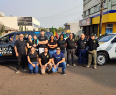Polícia Científica do Paraná participa do desfile de 7 de setembro.