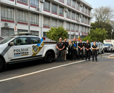 Polícia Científica do Paraná participa do desfile de 7 de setembro.