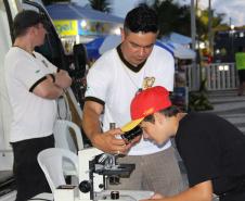 De maneira inédita, Polícia Científica leva exposição itinerante do Museu de Ciências Forenses e ciclo de palestras a crianças e adultos no litoral do Paraná