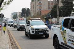 Polícia Científica do Paraná participa do desfile de 7 de setembro.