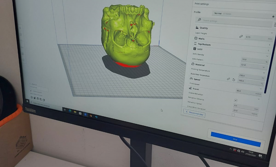 Réplica em 3D de crânio é a novidade no acervo do Museu Paranaense de Ciências Forenses