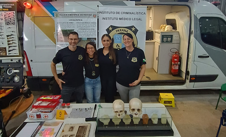 Museu Paranaense de Ciências Forenses conta com estrutura móvel para realizar exposições em todo o Paraná