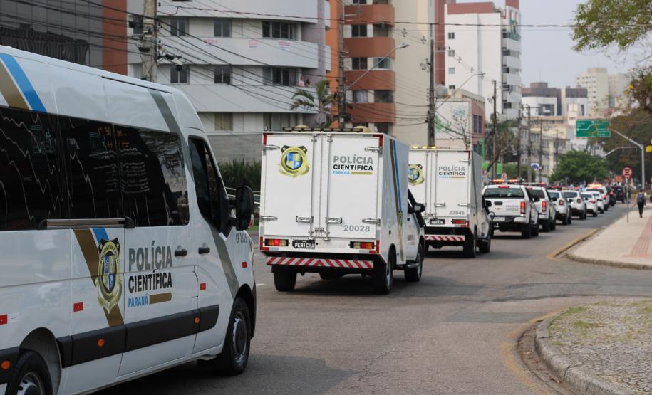 Polícia Científica do Paraná participa do desfile de 7 de setembro.