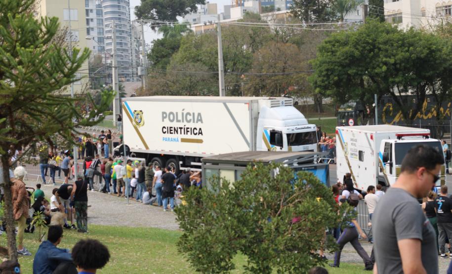 Polícia Científica do Paraná participa do desfile de 7 de setembro.