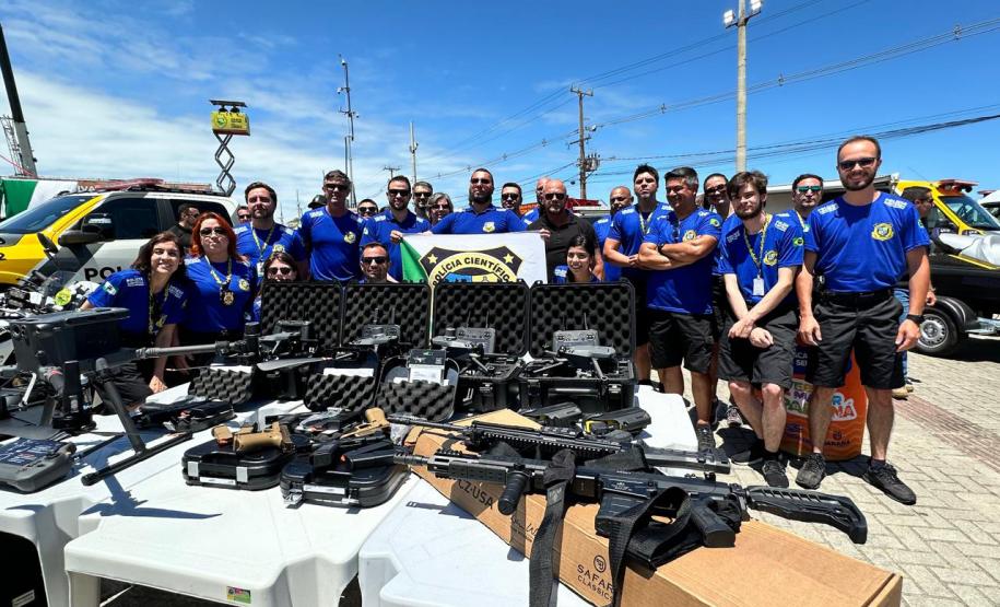 Polícia Científica do Paraná recebe armamento de ponta pela primeira vez na história